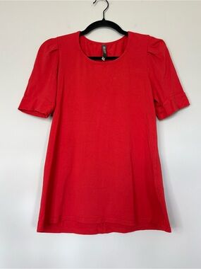 Kollontai Orange Short Sleeve Shirt Round Neckline Size M Everyday Basic